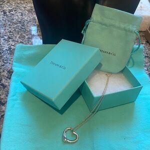 Tiffany Elsa Perretti Larger Open Heart Pendant FULL INCLUSION